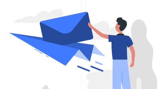 personne envoyant un mail
